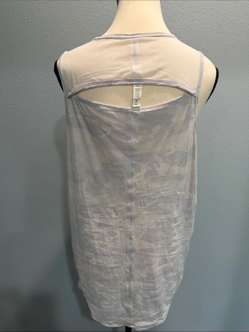 lululemon athletica Light Gray Camouflage Racerback Tank